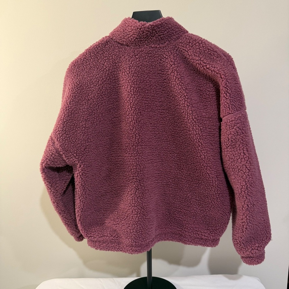 DSG Women Plum Purple Sherpa Fleece Full Zip Jacket XL 16 Recycled Polyester - Picture 5 of 13